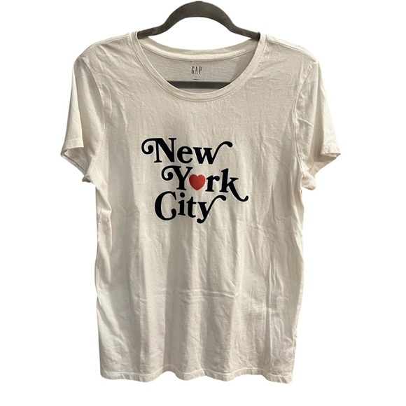 GAP Tops - GAP I Love New York City Short Sleeve Tee Shirt T-Shirt White Size L
